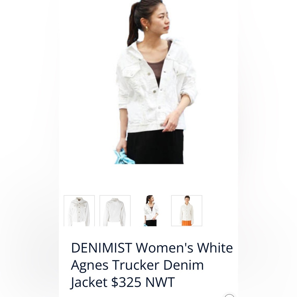 J Brand denimist White paint splatter AGNES TRUCKER Jacket-NWT-Hard to find